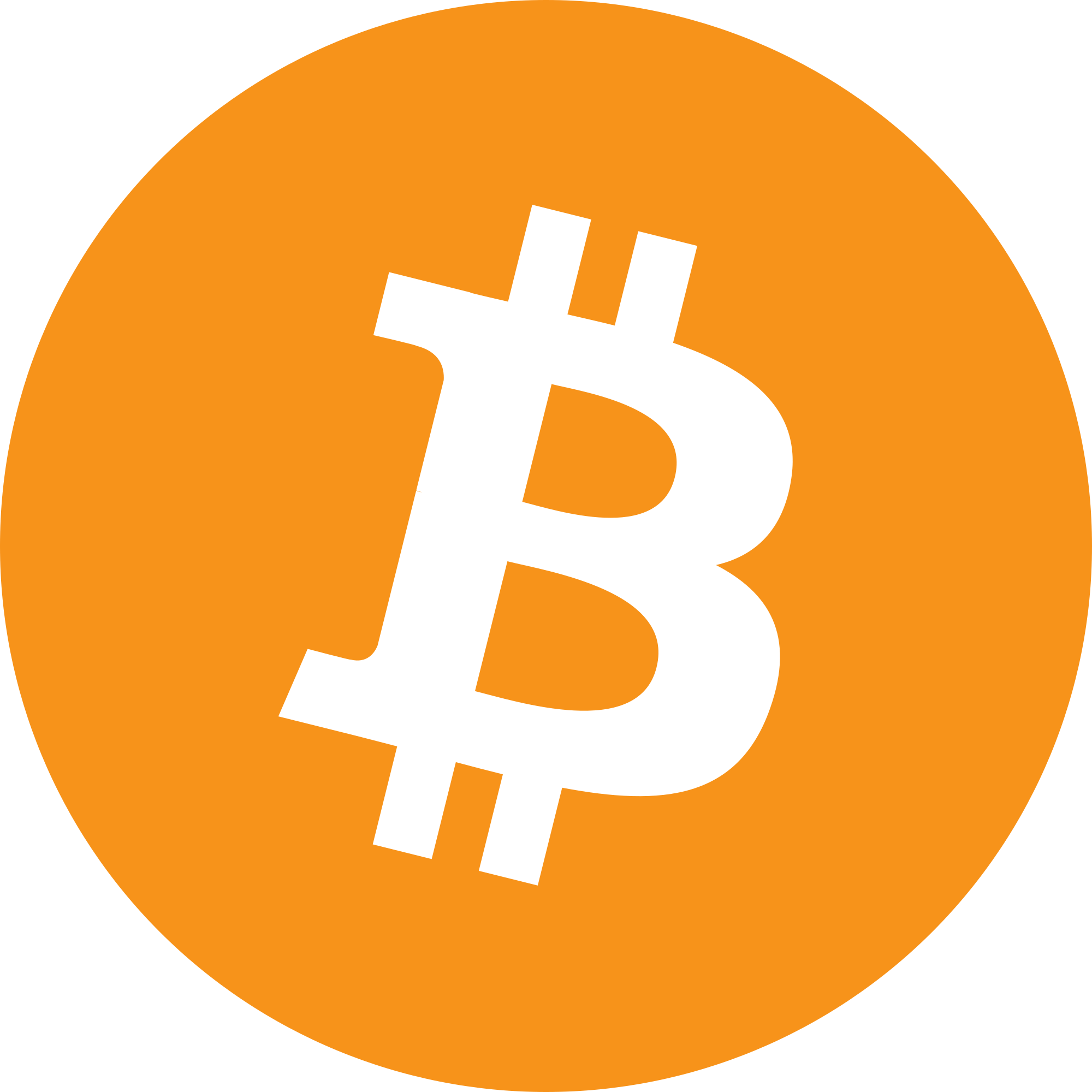 square bitcoin logo 2000 x 2000 pixels orange circle with white B and transparent background - png file